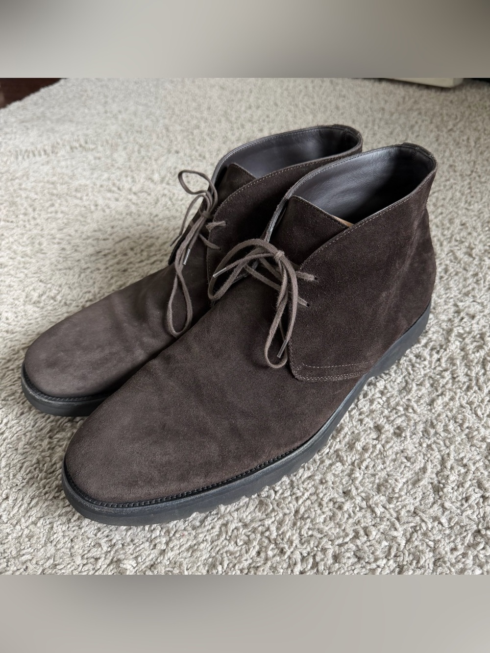 Tom Ford Chukka Leather Lace Up Boots